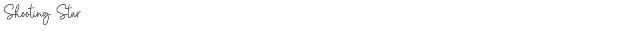 Sample characters Shooting Star Font